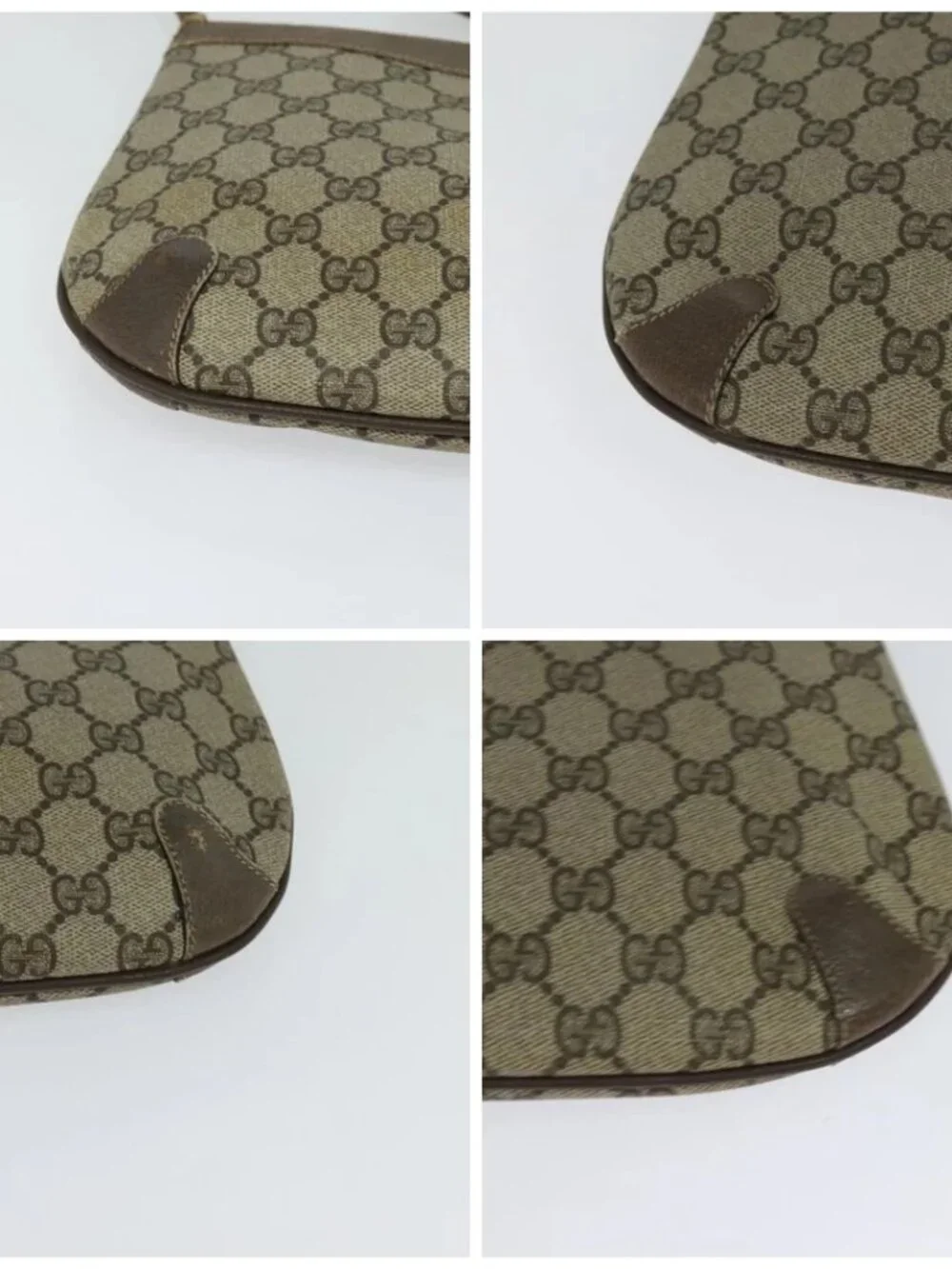 GUCCI GG Supreme Web Sherry Line Bag PVC Beige Gold 904 02 026 Auth ki5611 - Picture 16 of 16